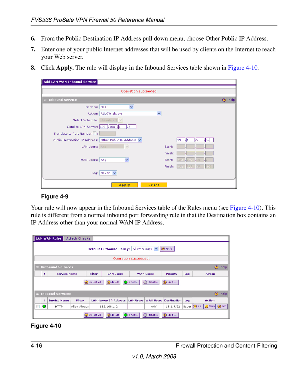 NETGEAR manual FVS338 ProSafe VPN Firewall 50 Reference Manual 