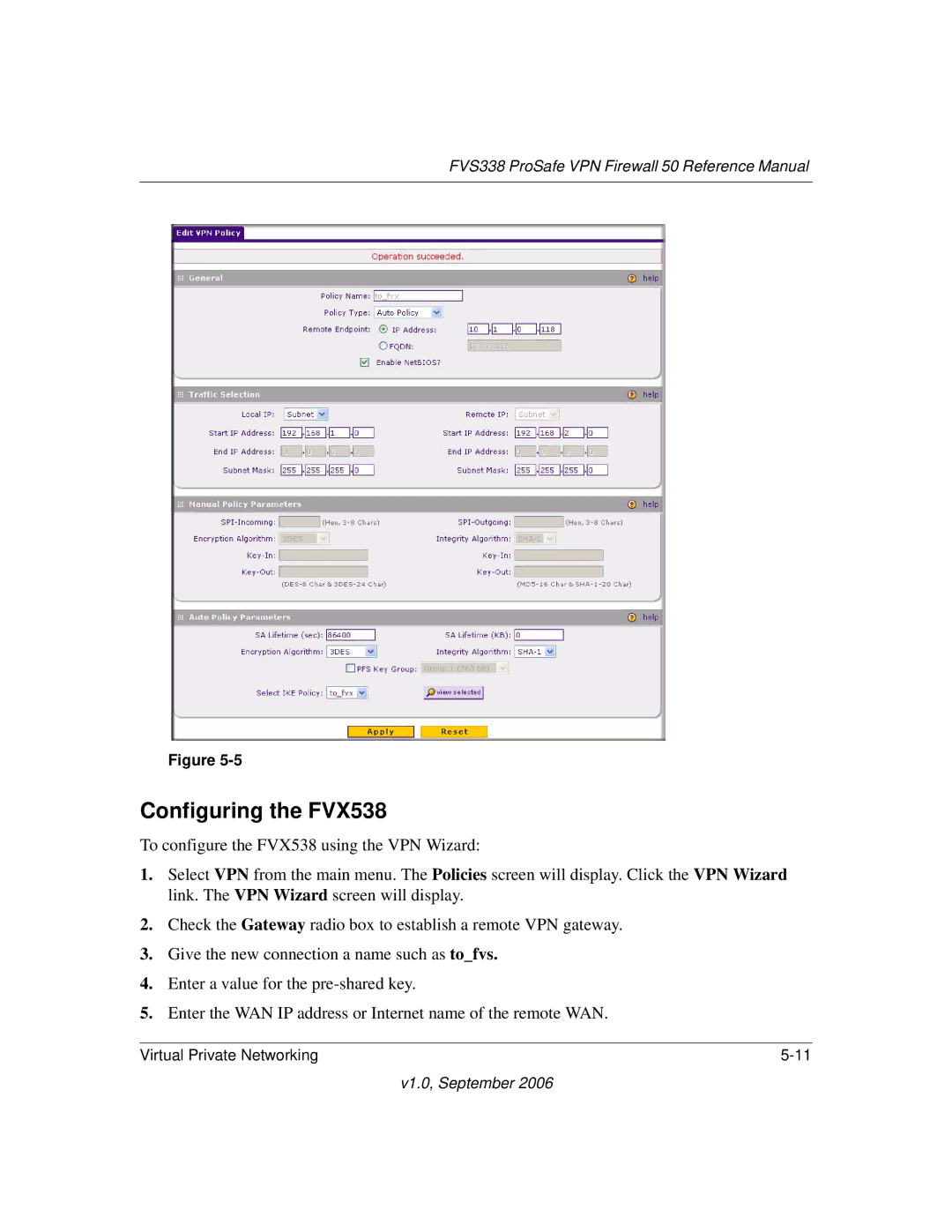 NETGEAR FVS338 manual Configuring the FVX538 