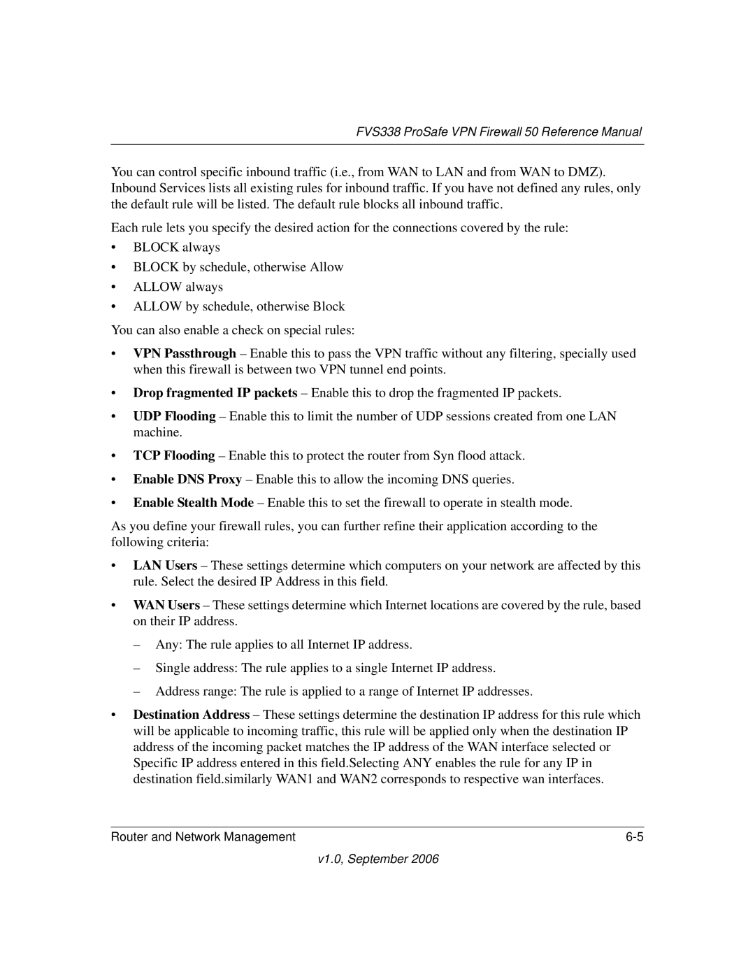 NETGEAR manual FVS338 ProSafe VPN Firewall 50 Reference Manual 