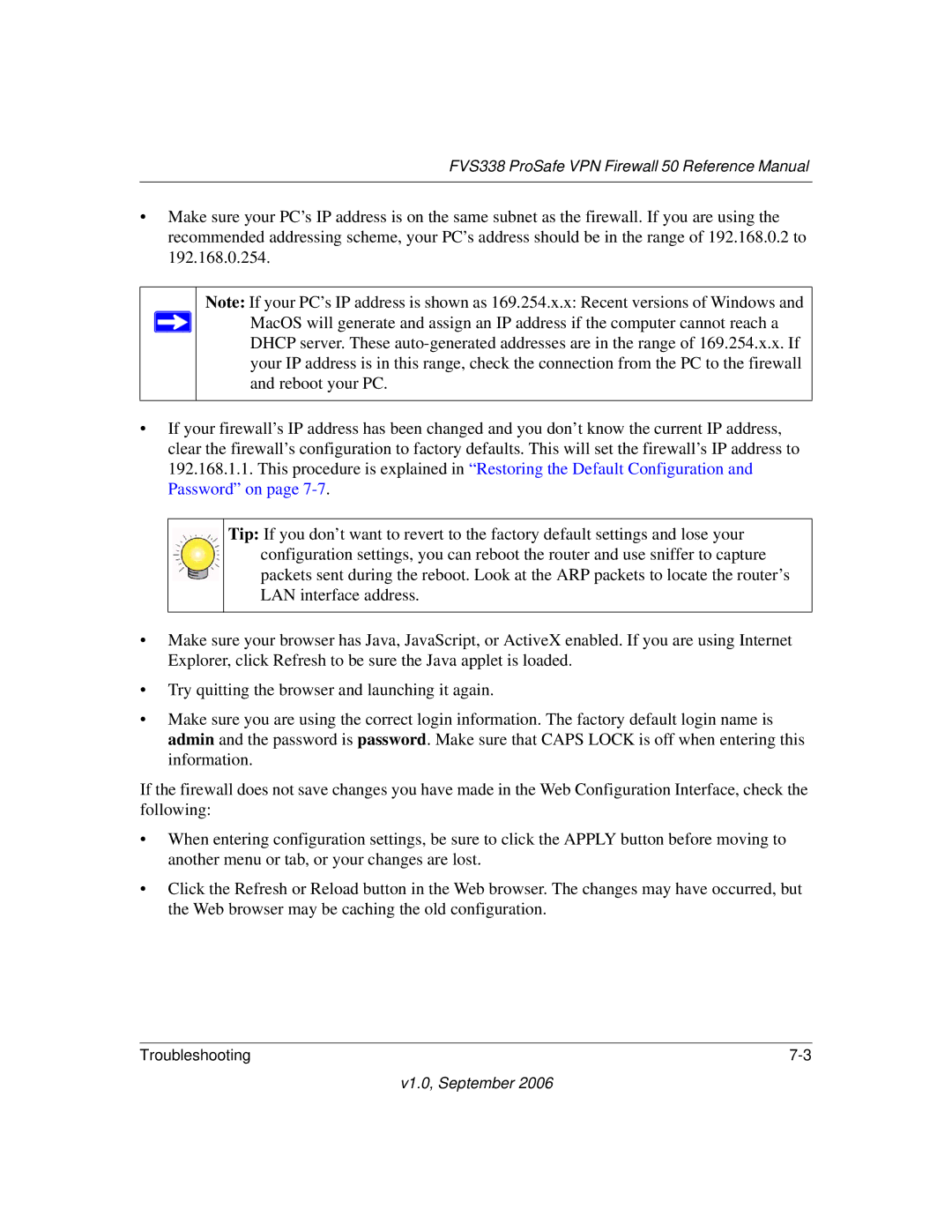 NETGEAR manual FVS338 ProSafe VPN Firewall 50 Reference Manual 