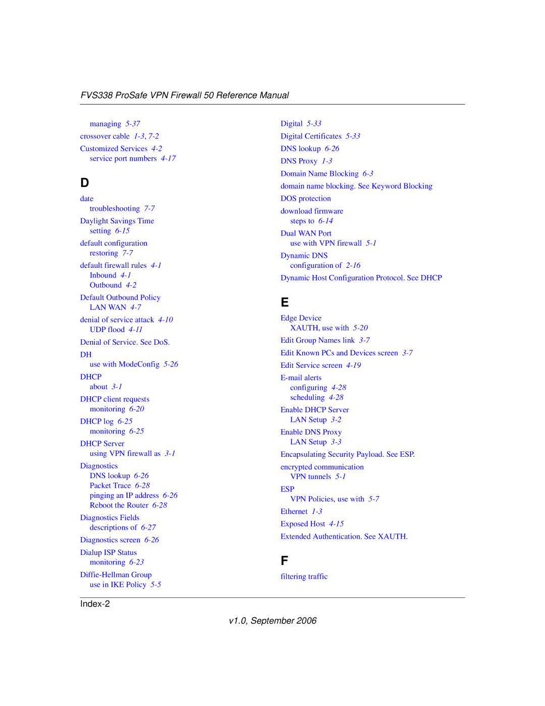 NETGEAR FVS338 manual Index-2 