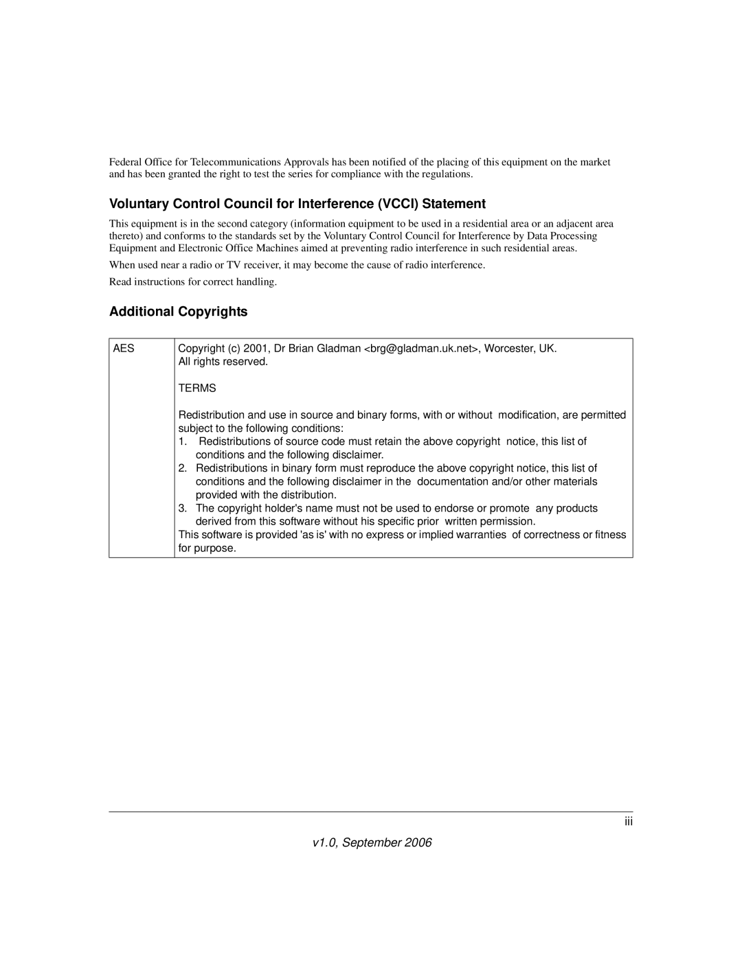 NETGEAR FVS338 manual Voluntary Control Council for Interference Vcci Statement, Additional Copyrights 