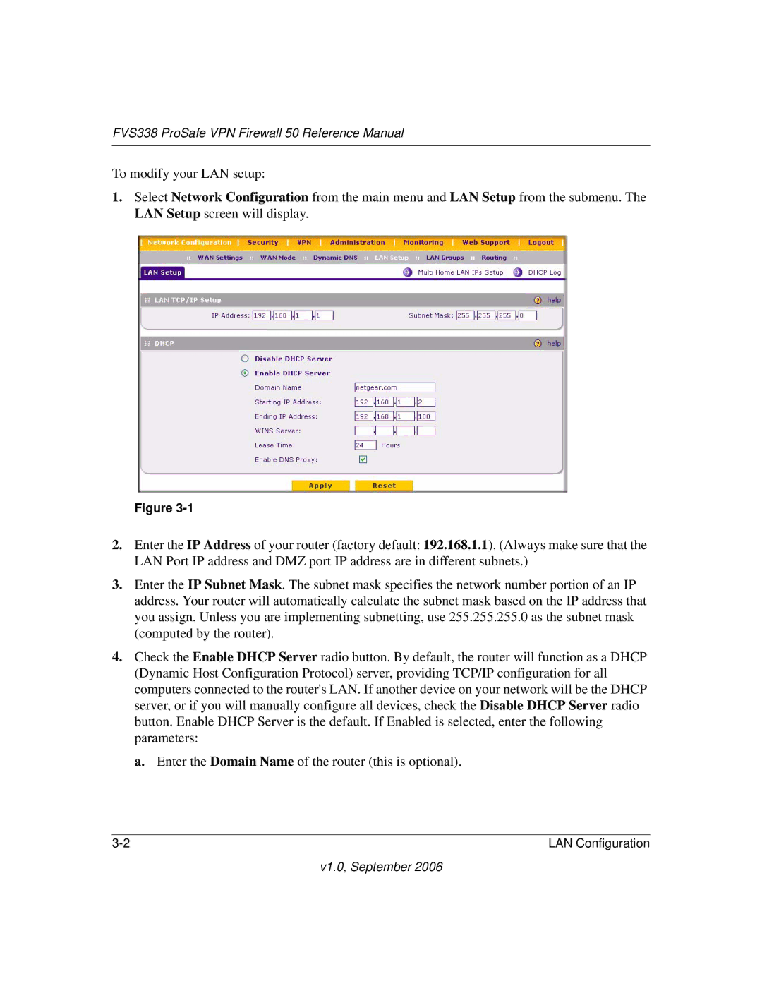 NETGEAR manual FVS338 ProSafe VPN Firewall 50 Reference Manual 