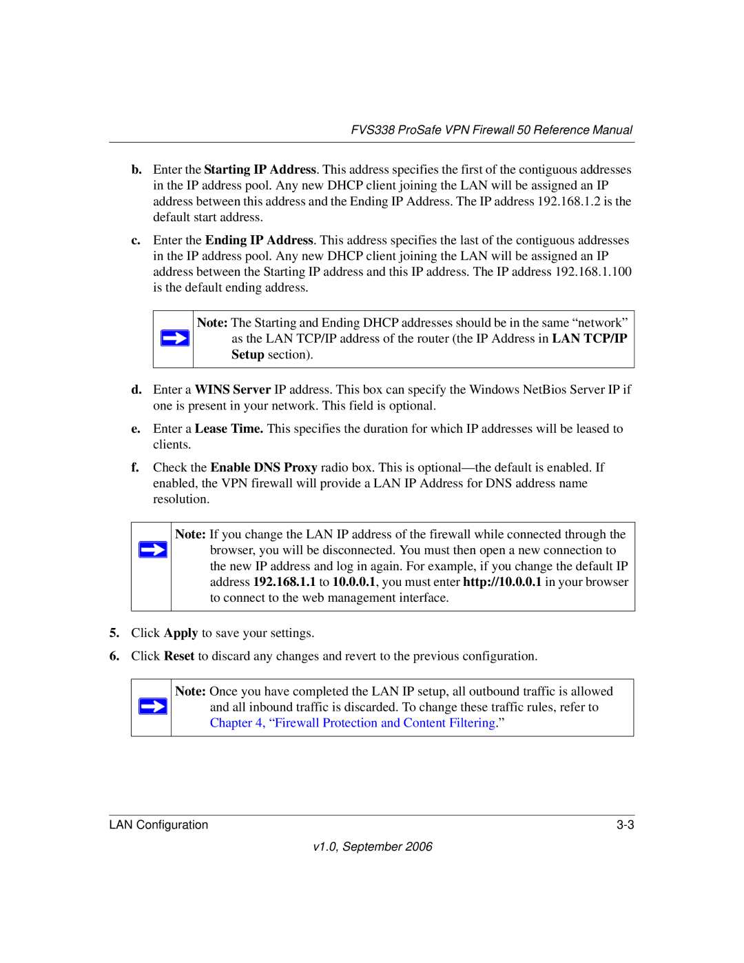 NETGEAR manual FVS338 ProSafe VPN Firewall 50 Reference Manual 