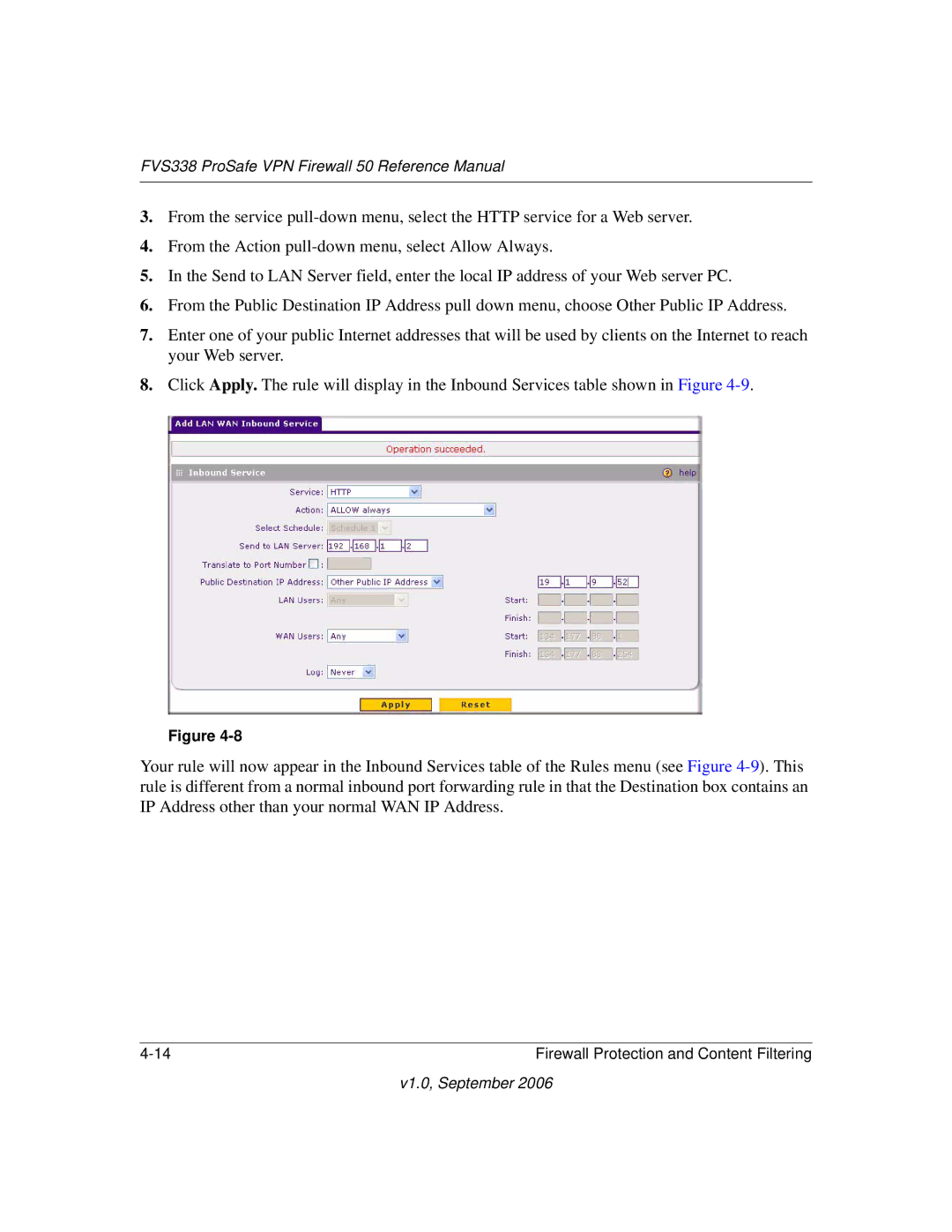 NETGEAR manual FVS338 ProSafe VPN Firewall 50 Reference Manual 