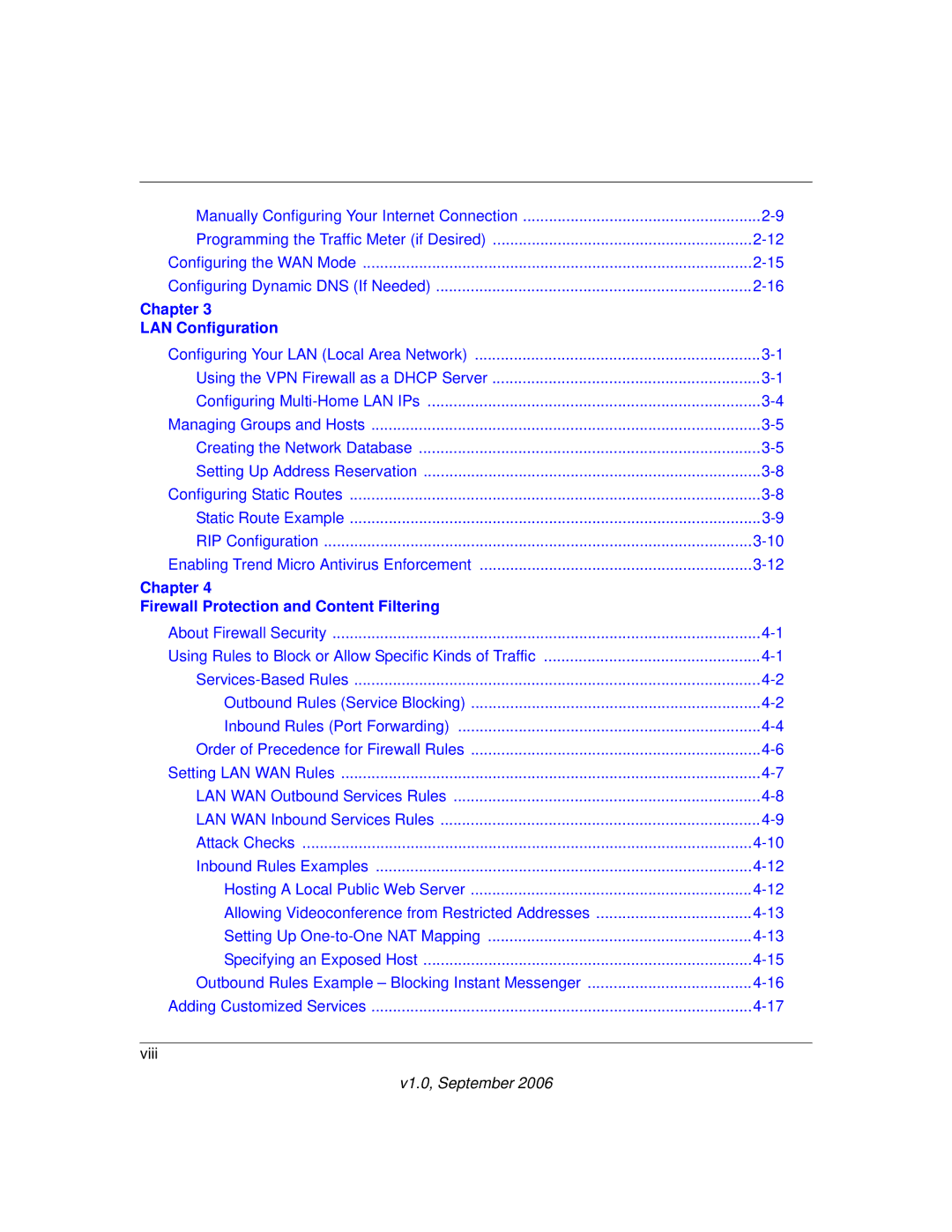 NETGEAR FVS338 manual Chapter LAN Configuration 