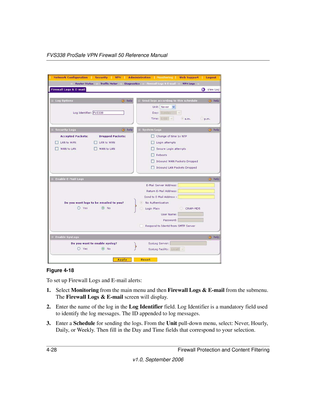 NETGEAR manual FVS338 ProSafe VPN Firewall 50 Reference Manual 