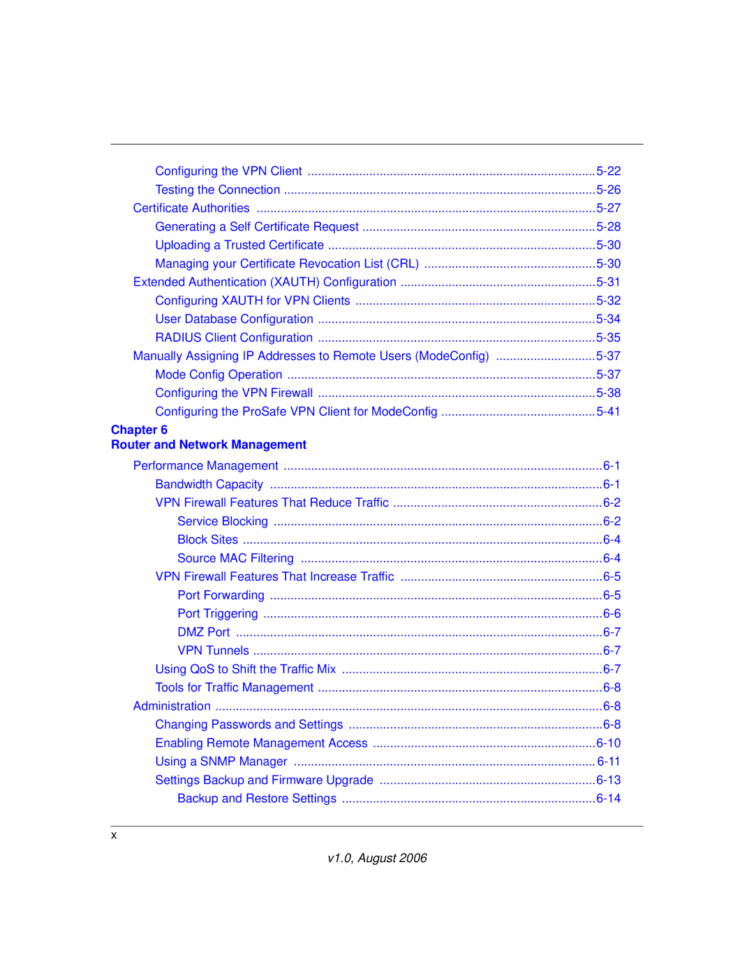 NETGEAR FVX538NA manual Chapter Router and Network Management 