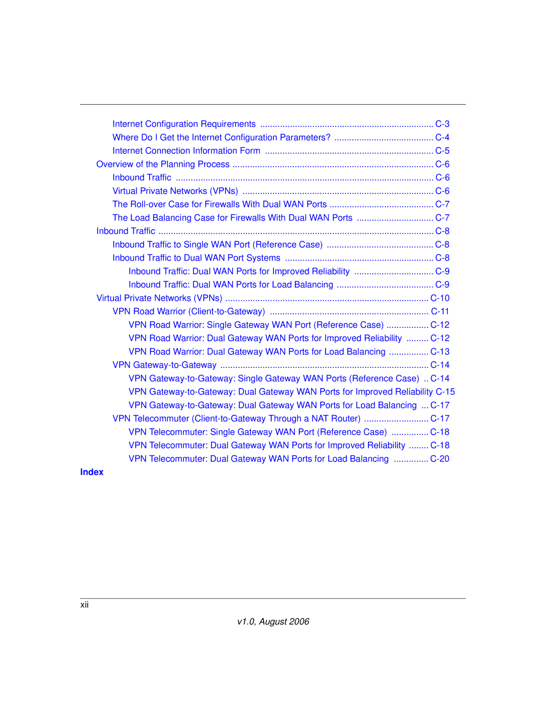 NETGEAR FVX538NA manual Index 