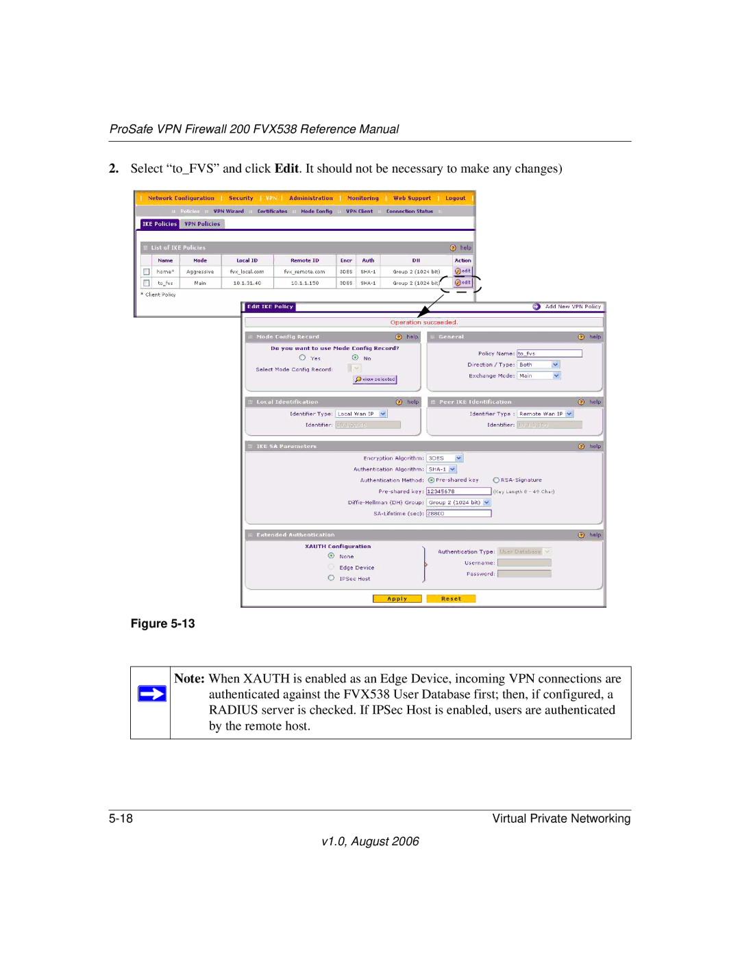 NETGEAR FVX538NA manual ProSafe VPN Firewall 200 FVX538 Reference Manual 