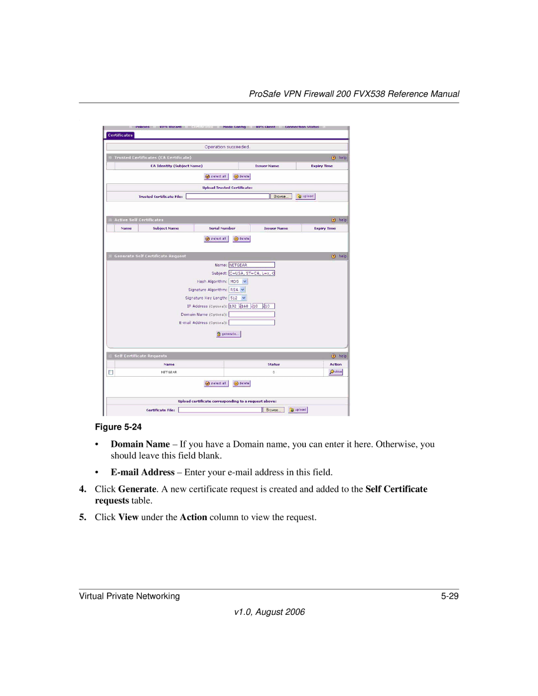 NETGEAR FVX538NA manual ProSafe VPN Firewall 200 FVX538 Reference Manual 