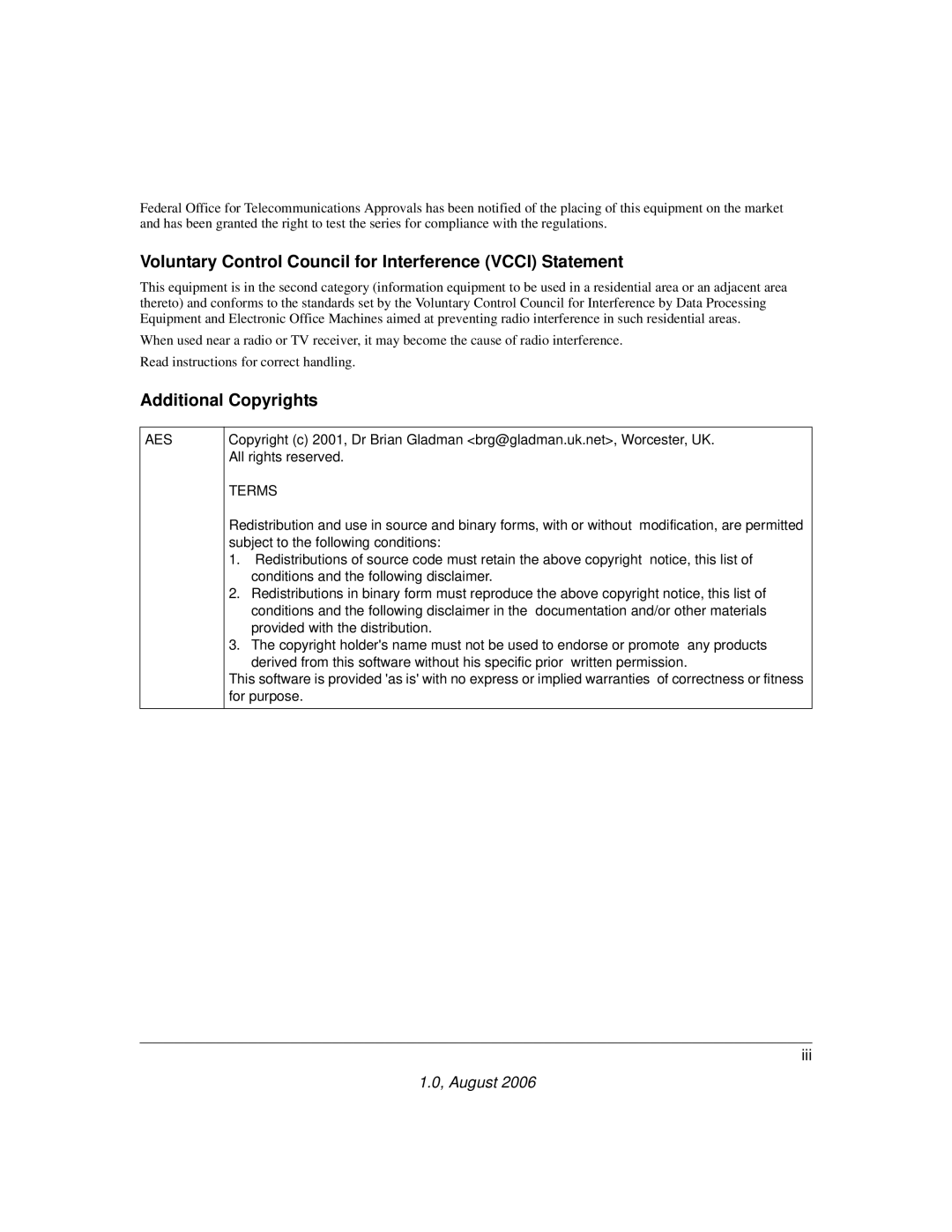 NETGEAR FVX538NA manual Voluntary Control Council for Interference Vcci Statement, Additional Copyrights 