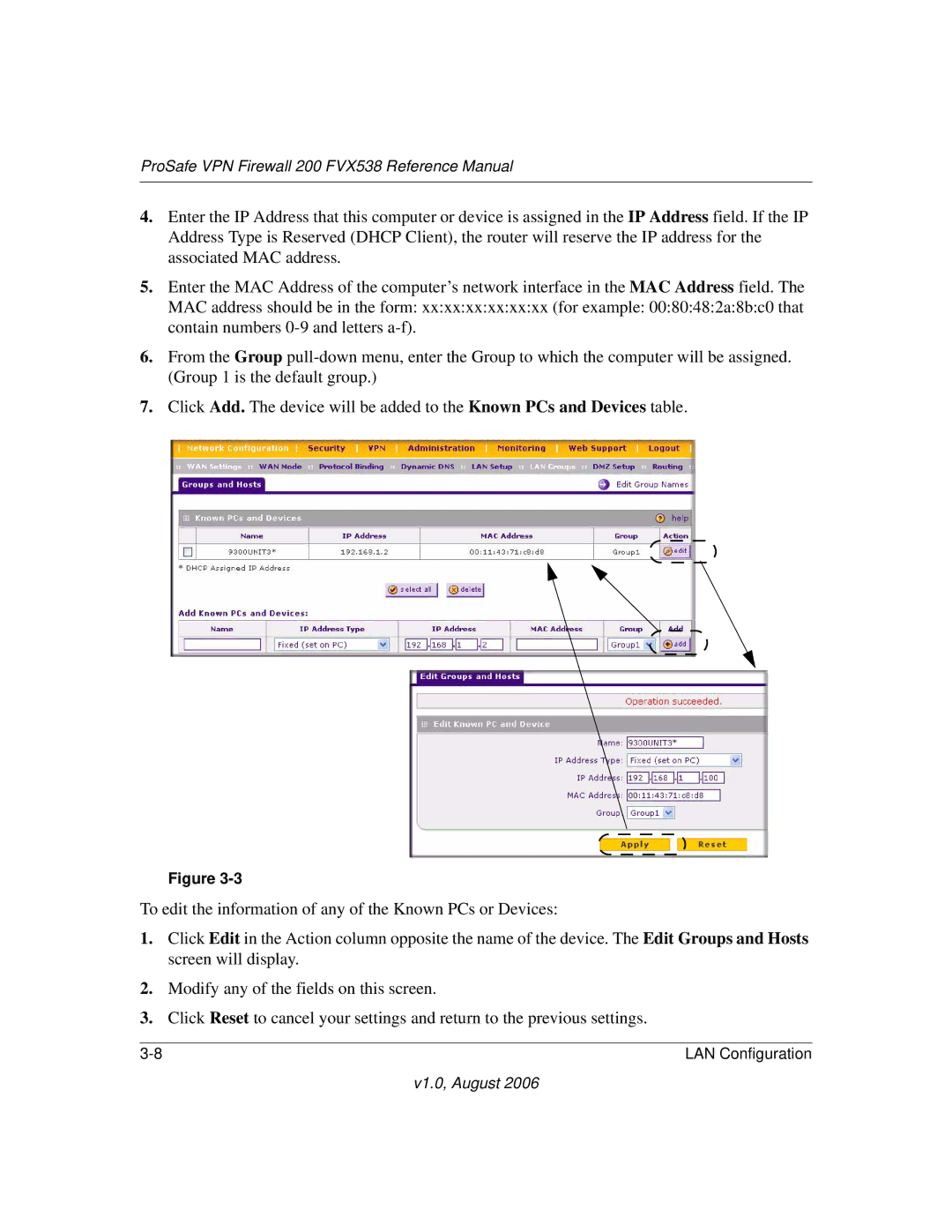 NETGEAR FVX538NA manual ProSafe VPN Firewall 200 FVX538 Reference Manual 