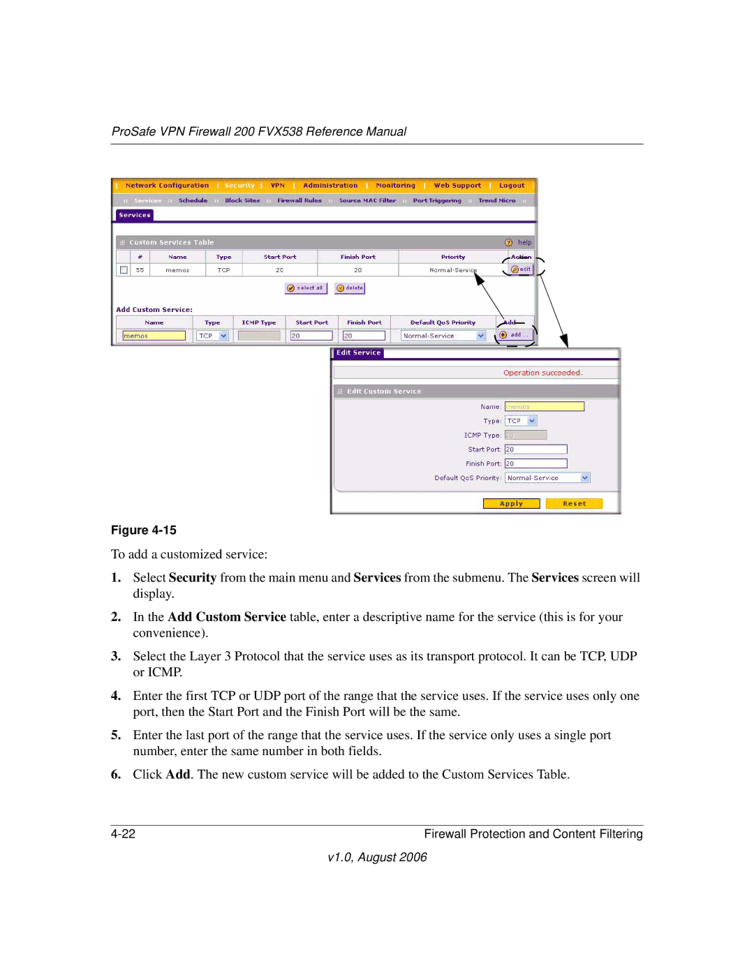 NETGEAR FVX538NA manual ProSafe VPN Firewall 200 FVX538 Reference Manual 