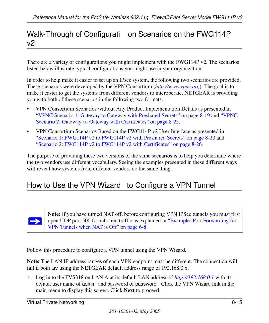 NETGEAR FWG114P v2 manual Walk-Through of Configuration Scenarios on the FWG114P 