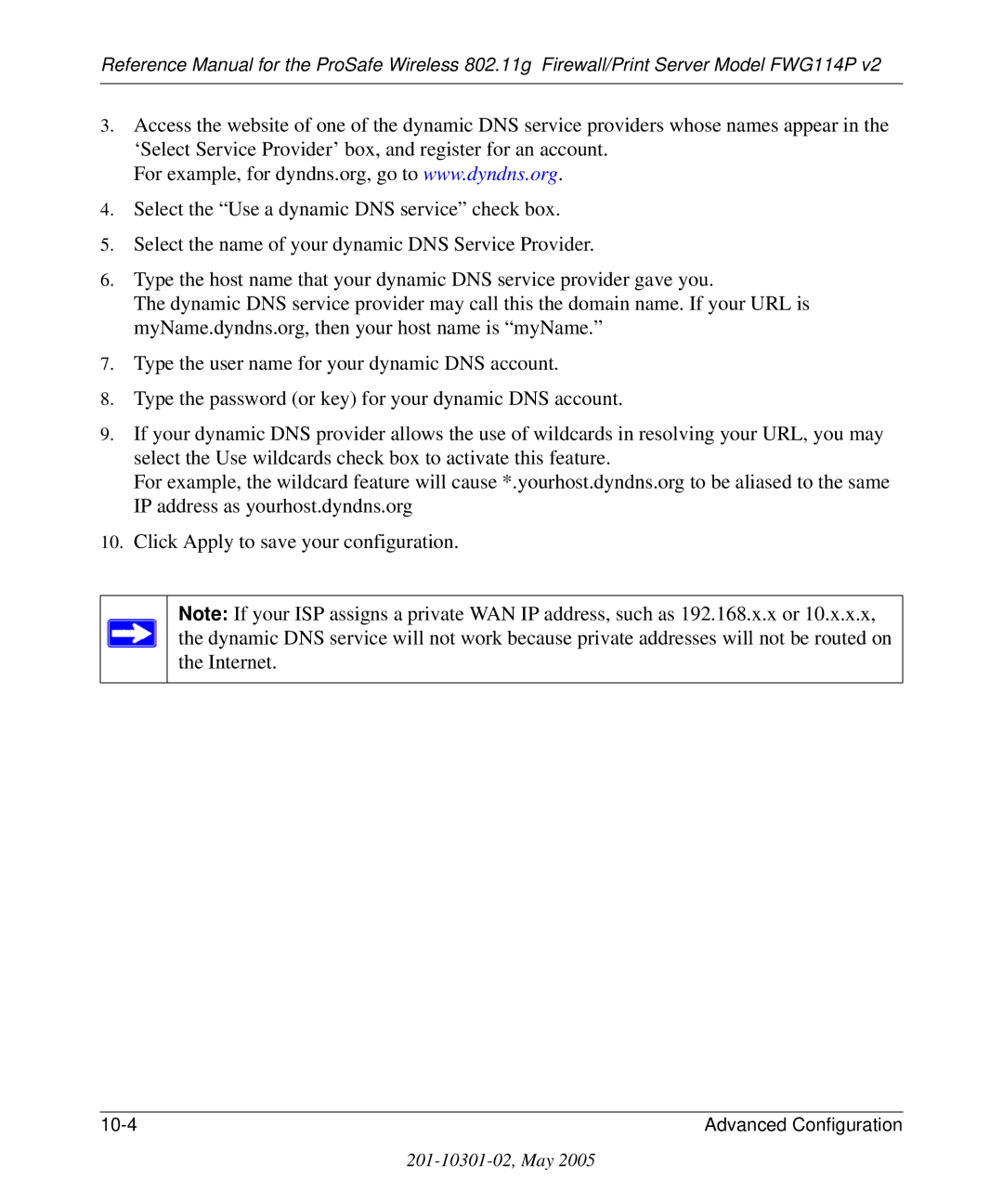 NETGEAR FWG114P v2 manual Advanced Configuration 