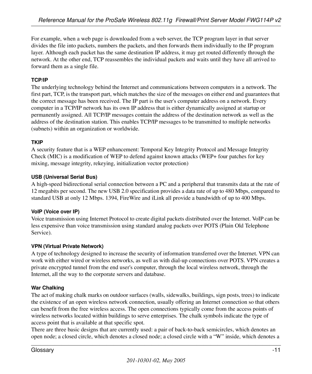 NETGEAR FWG114P v2 manual Tcp/Ip 