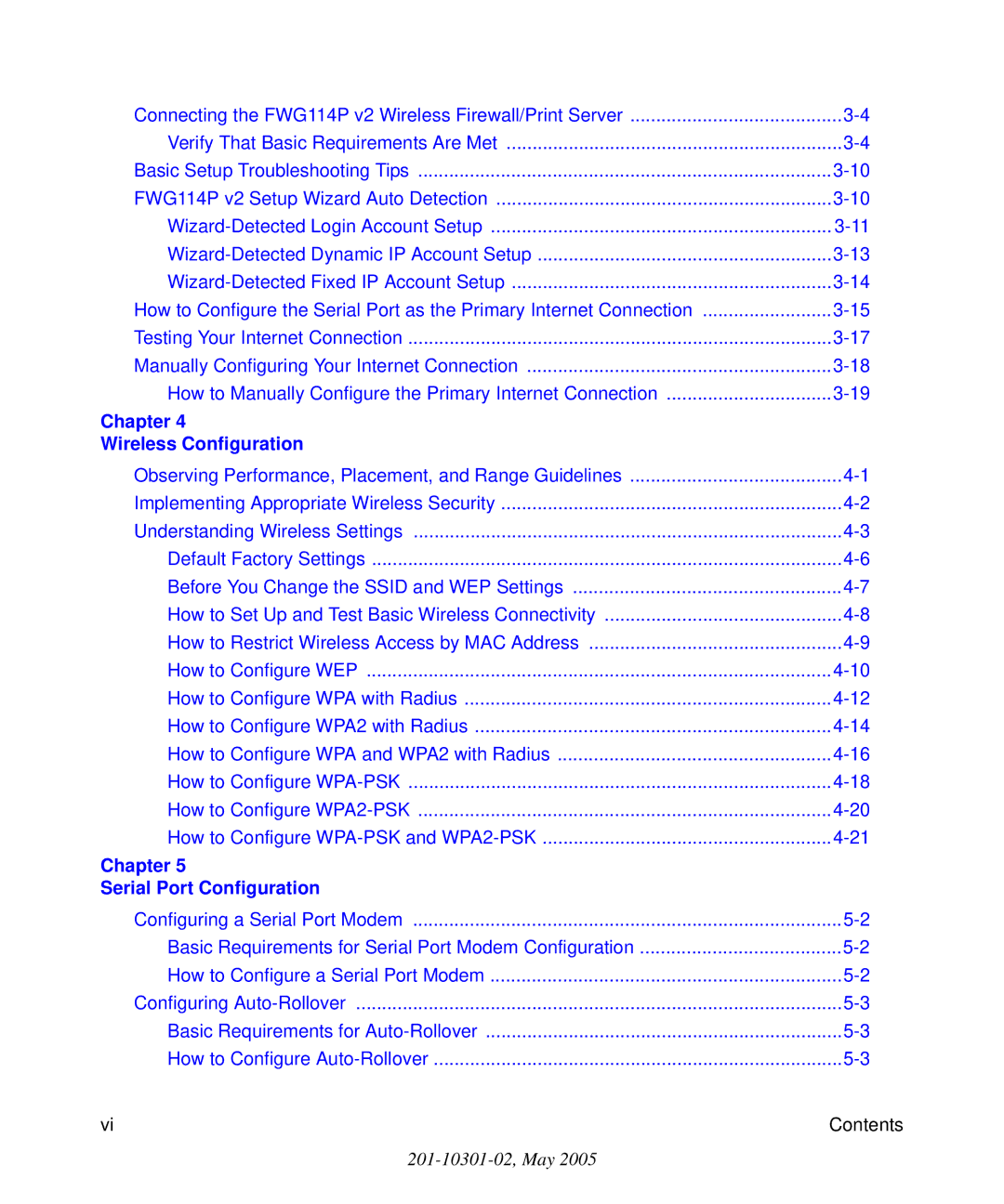 NETGEAR FWG114P v2 manual Chapter Wireless Configuration 