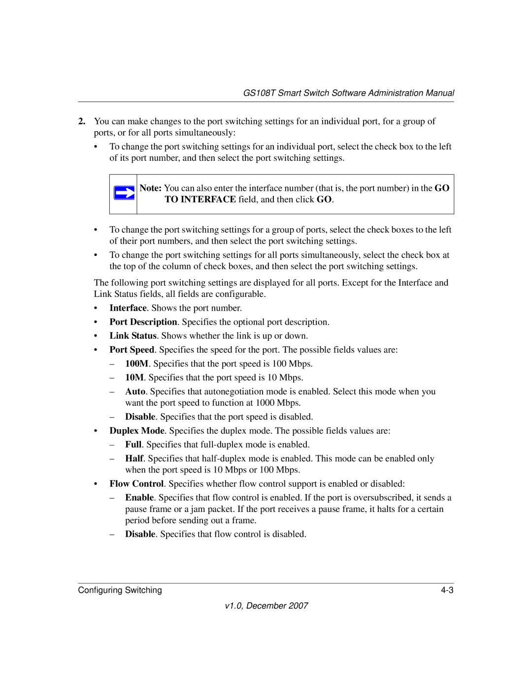 NETGEAR GS108T-100NAS manual GS108T Smart Switch Software Administration Manual 