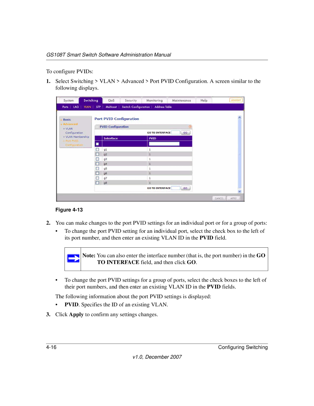 NETGEAR GS108T-100NAS manual GS108T Smart Switch Software Administration Manual 