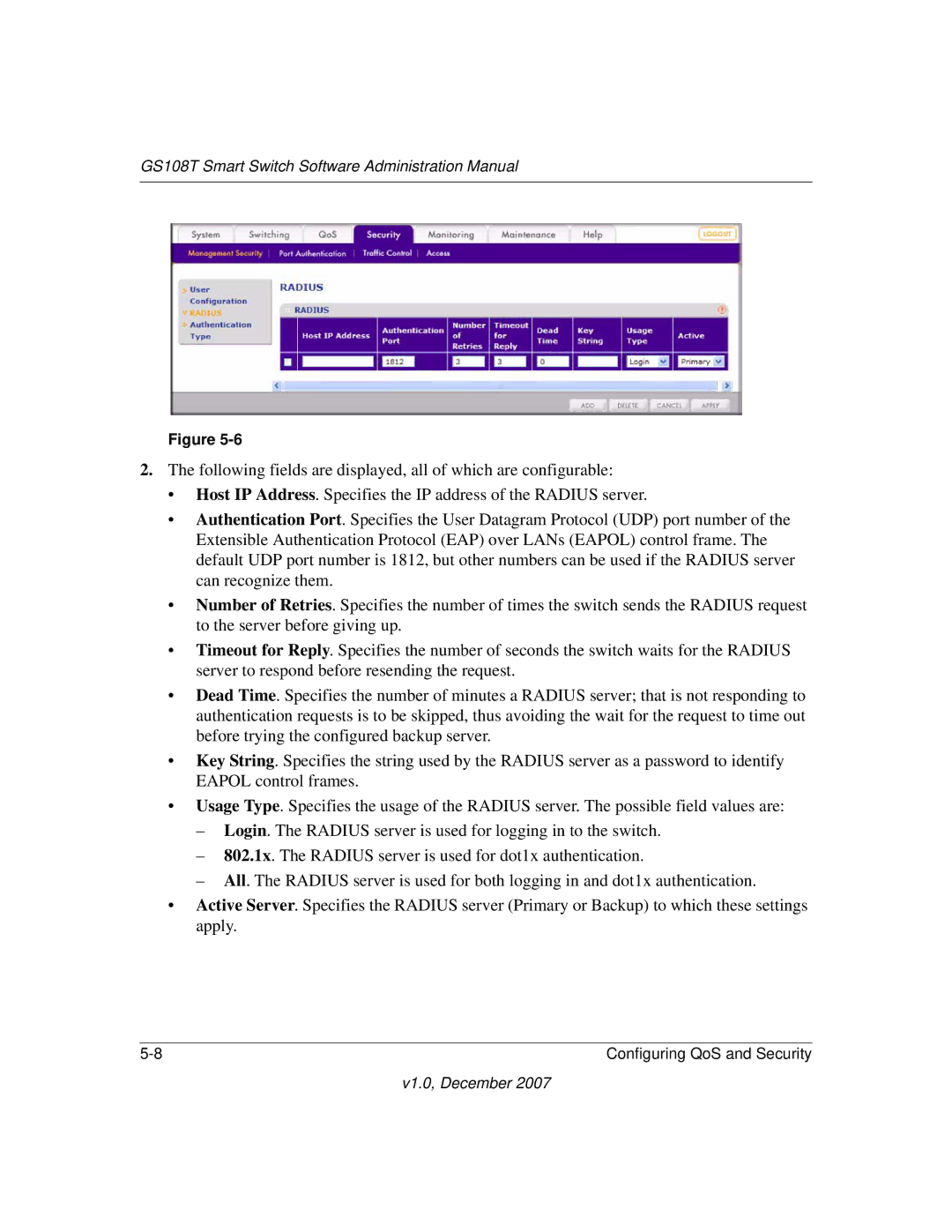 NETGEAR GS108T-100NAS manual GS108T Smart Switch Software Administration Manual 