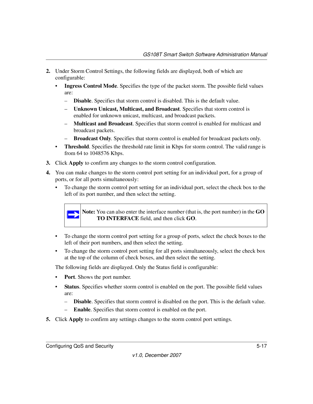 NETGEAR GS108T-100NAS manual GS108T Smart Switch Software Administration Manual 