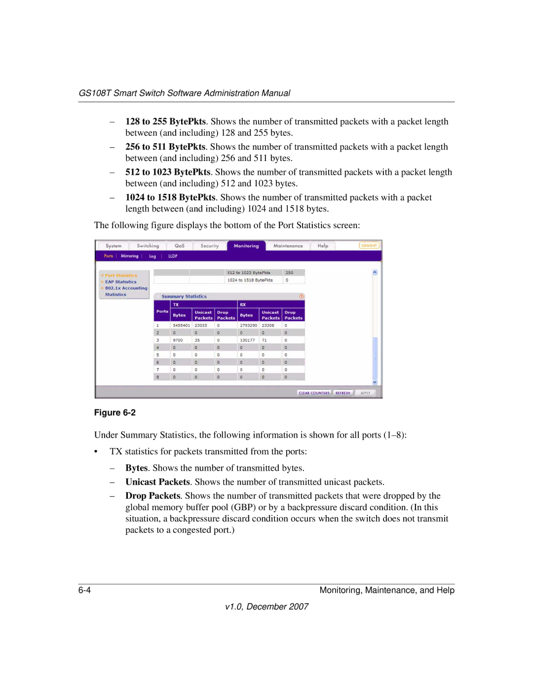 NETGEAR GS108T-100NAS manual GS108T Smart Switch Software Administration Manual 