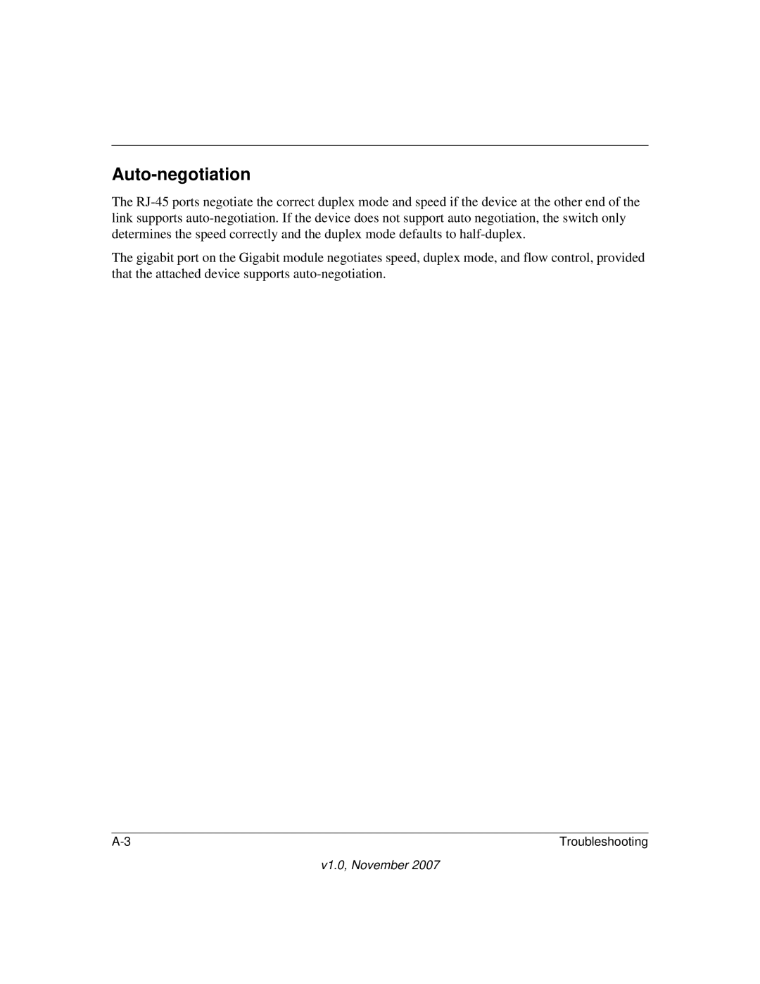 NETGEAR GS700TP, 724TP, GS748TP-100NAS, GS724TPS-100NAS manual Auto-negotiation 