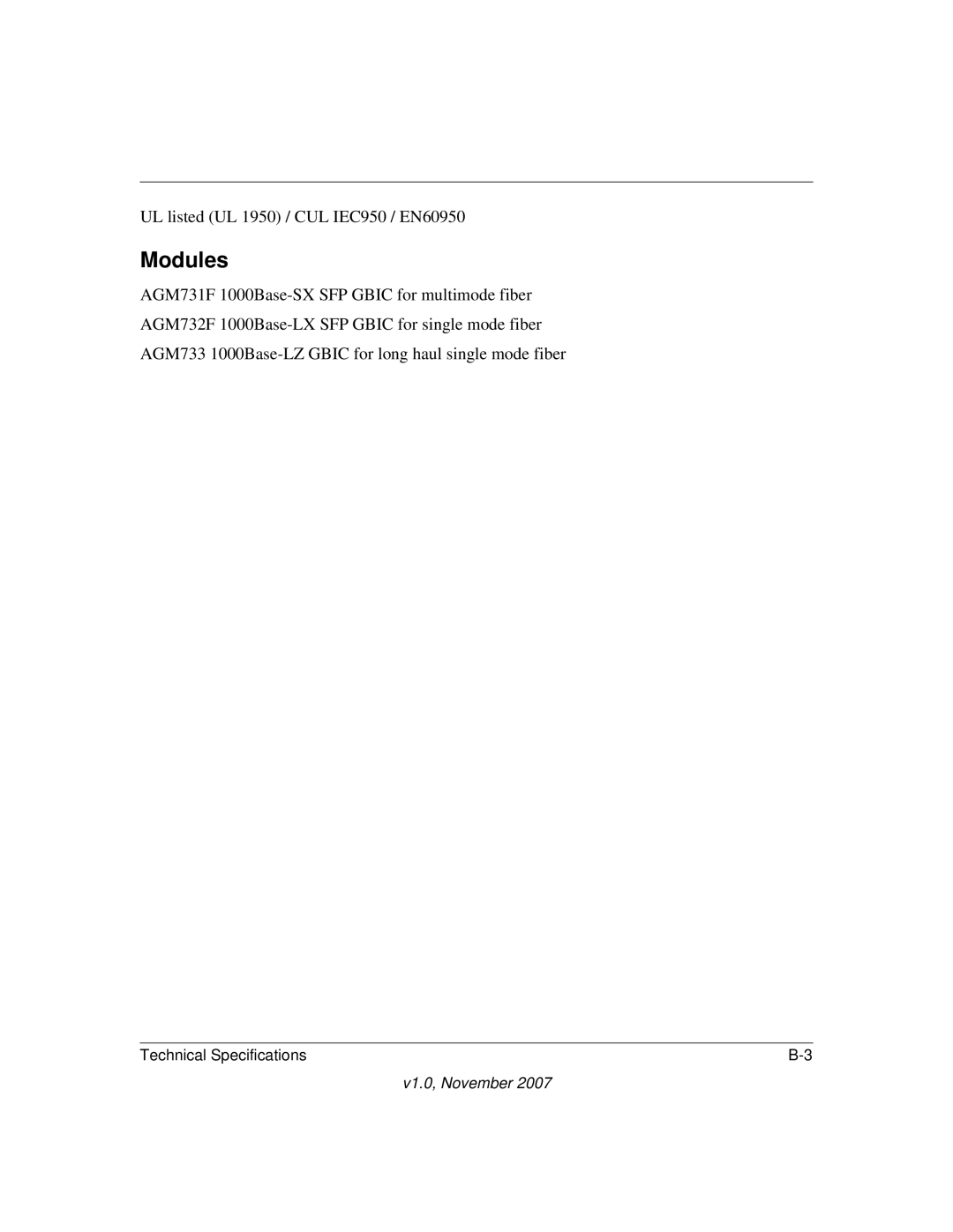 NETGEAR GS700TP, 724TP, GS748TP-100NAS, GS724TPS-100NAS manual Modules 