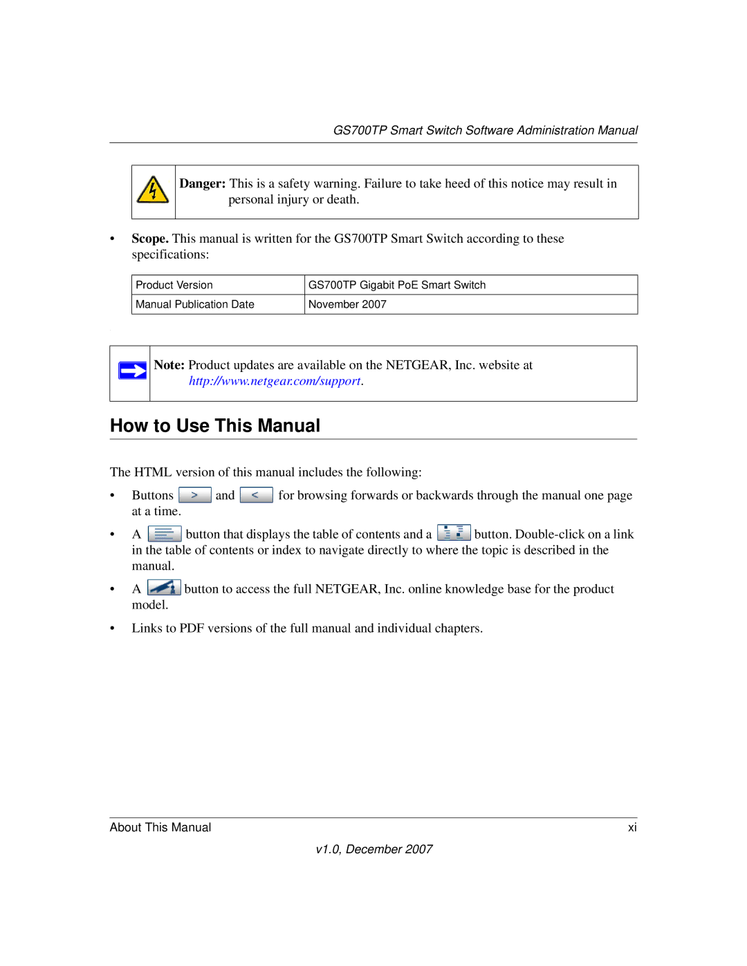 NETGEAR GS700TP manual How to Use This Manual 