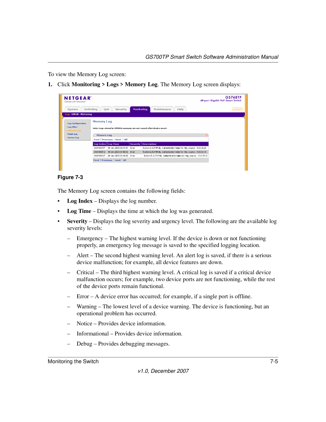 NETGEAR manual GS700TP Smart Switch Software Administration Manual 