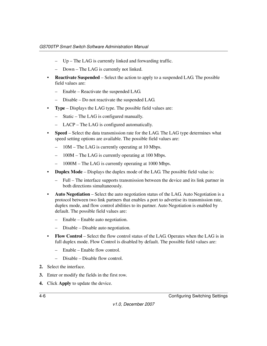 NETGEAR manual GS700TP Smart Switch Software Administration Manual 