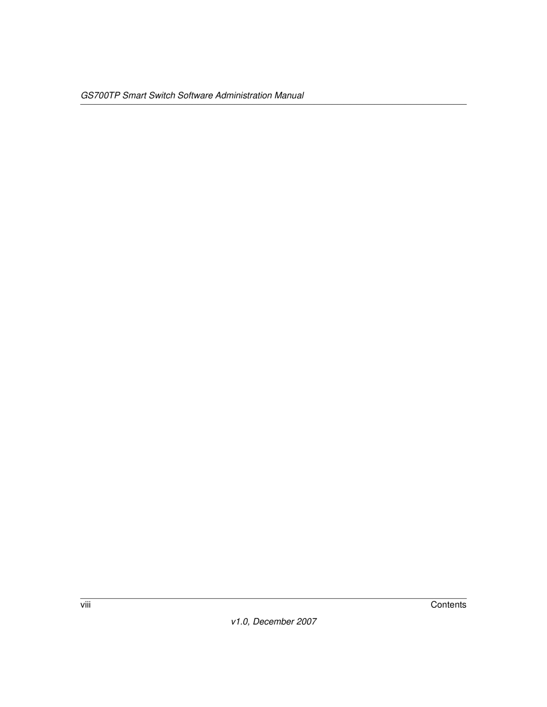 NETGEAR GS700TP manual Viii Contents 