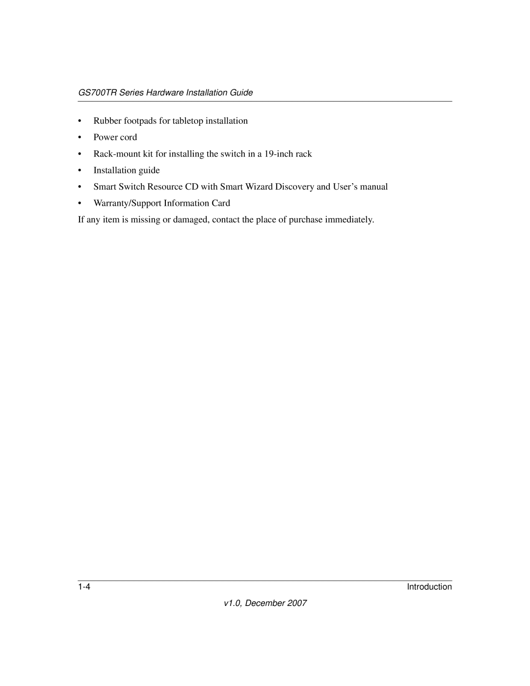 NETGEAR manual GS700TR Series Hardware Installation Guide 