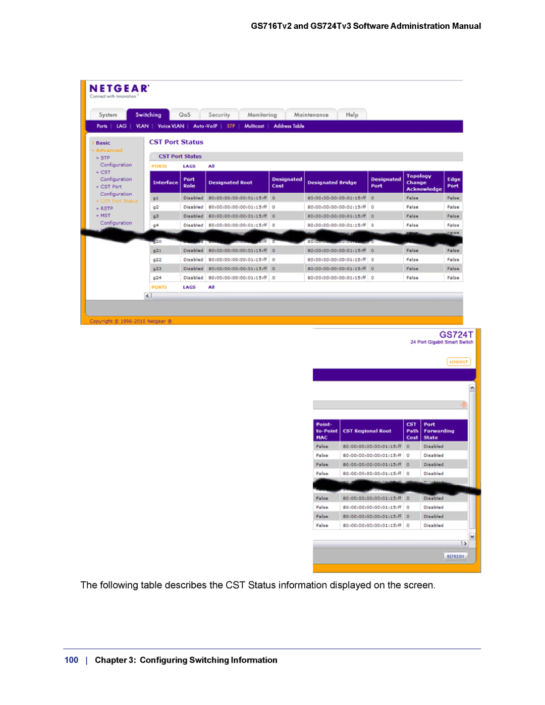 NETGEAR GS724TS-100NAS manual GS716Tv2 and GS724Tv3 Software Administration Manual 