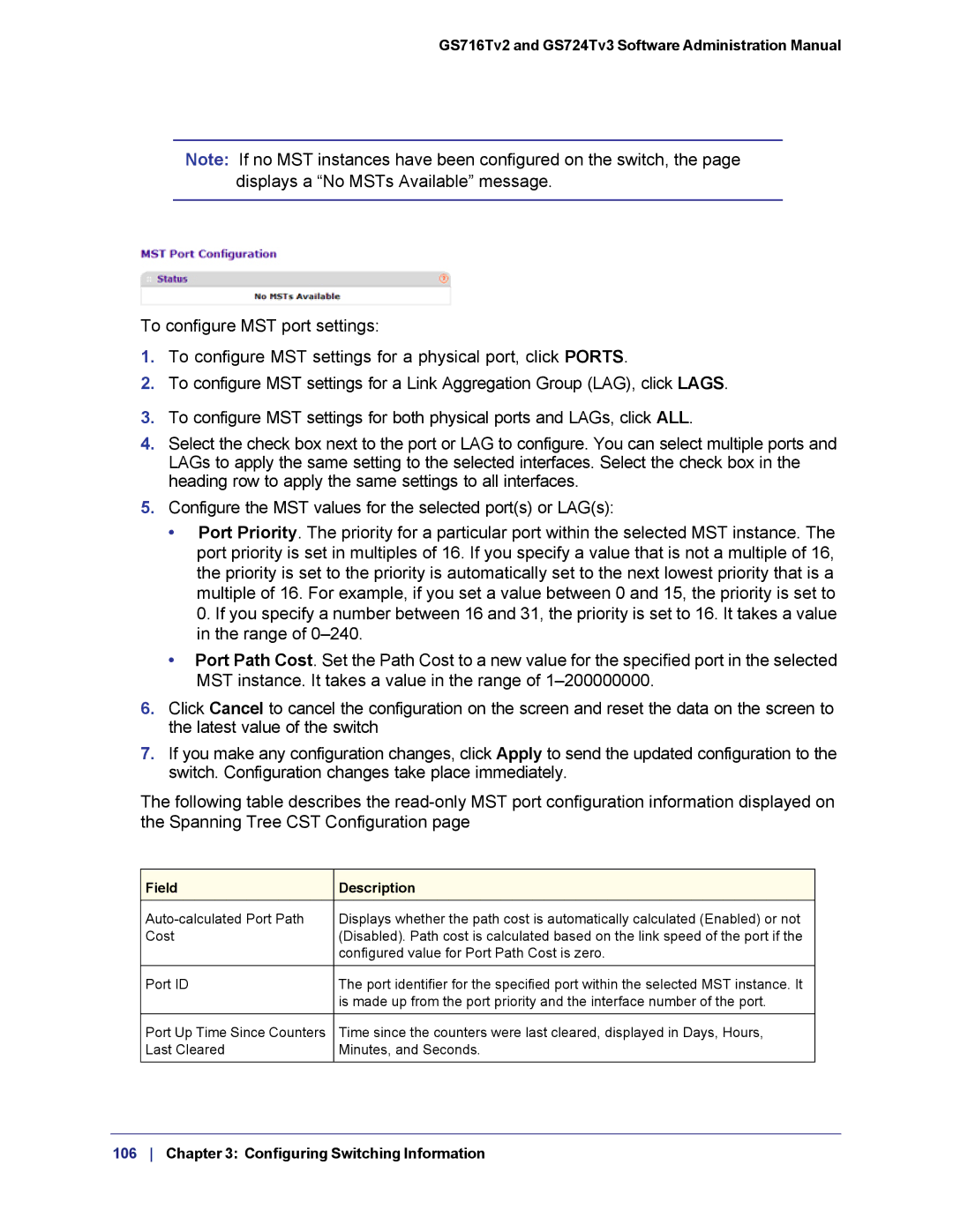 NETGEAR GS724TS-100NAS manual GS716Tv2 and GS724Tv3 Software Administration Manual 