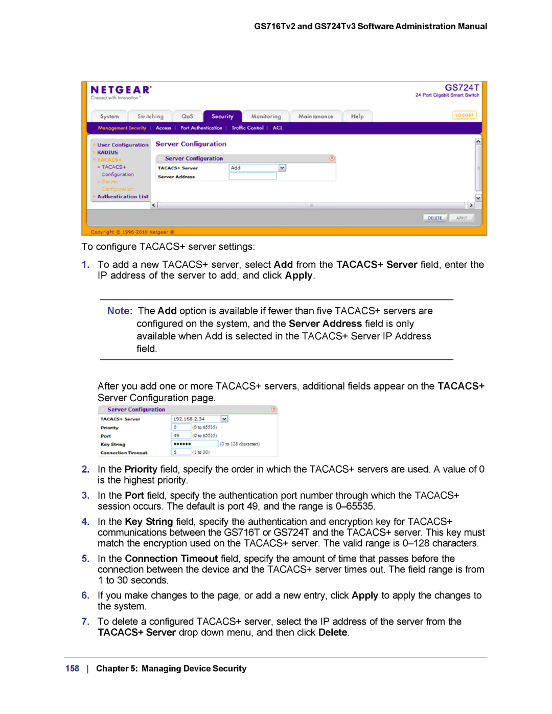 NETGEAR GS724TS-100NAS manual GS716Tv2 and GS724Tv3 Software Administration Manual 