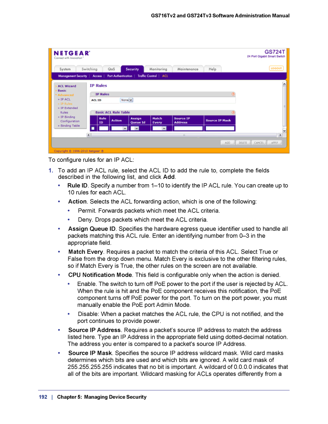 NETGEAR GS724TS-100NAS manual GS716Tv2 and GS724Tv3 Software Administration Manual 