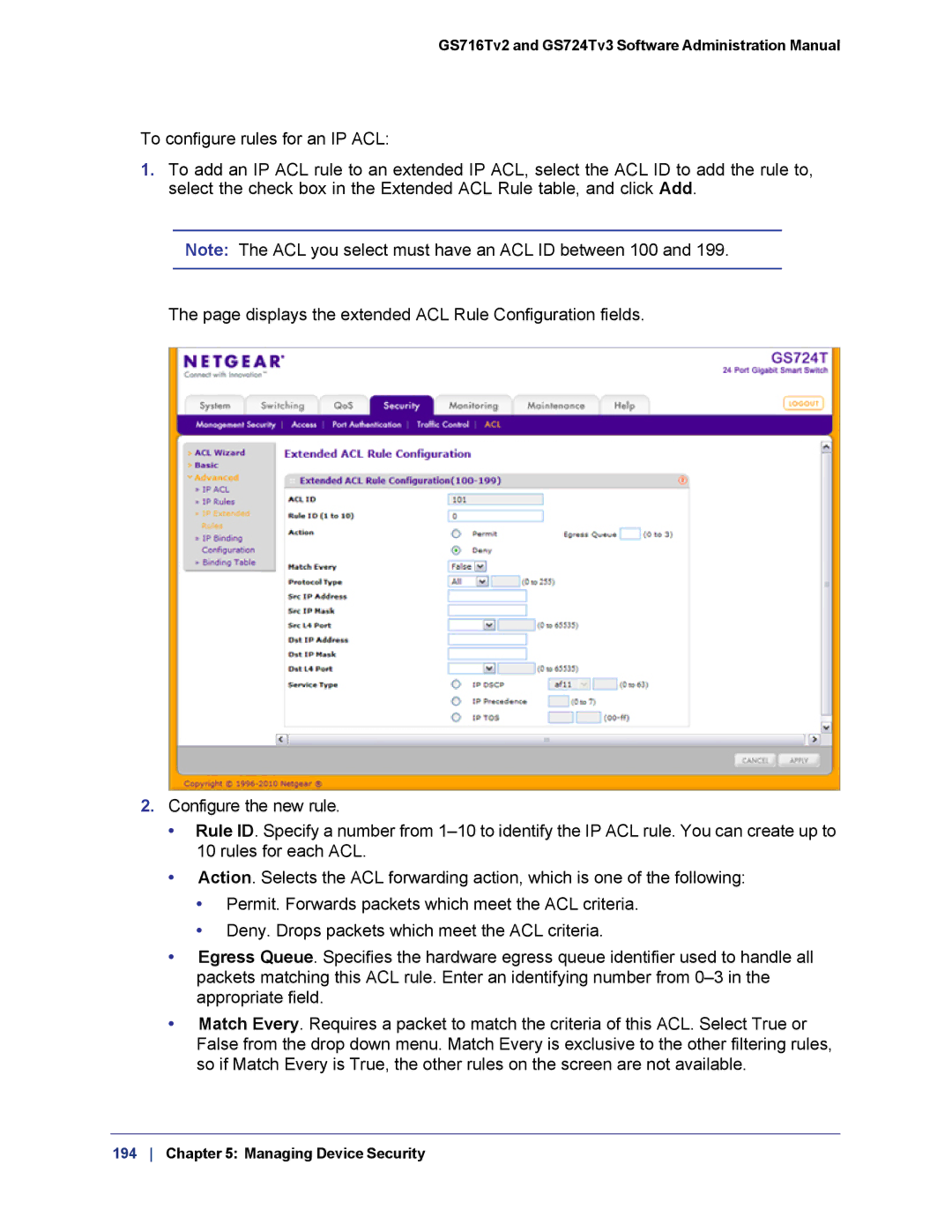 NETGEAR GS724TS-100NAS manual GS716Tv2 and GS724Tv3 Software Administration Manual 