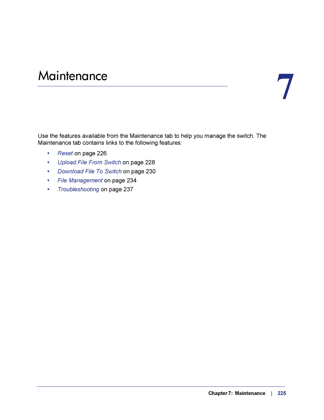 NETGEAR GS724TS-100NAS manual Maintenance 