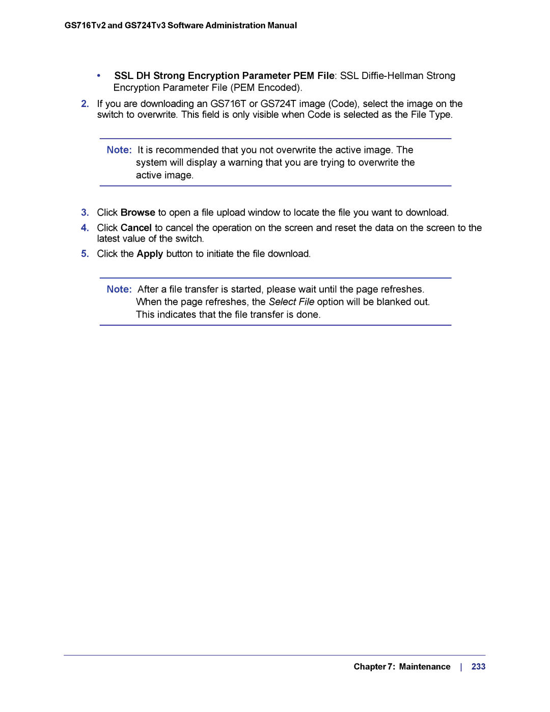 NETGEAR GS724TS-100NAS manual GS716Tv2 and GS724Tv3 Software Administration Manual 