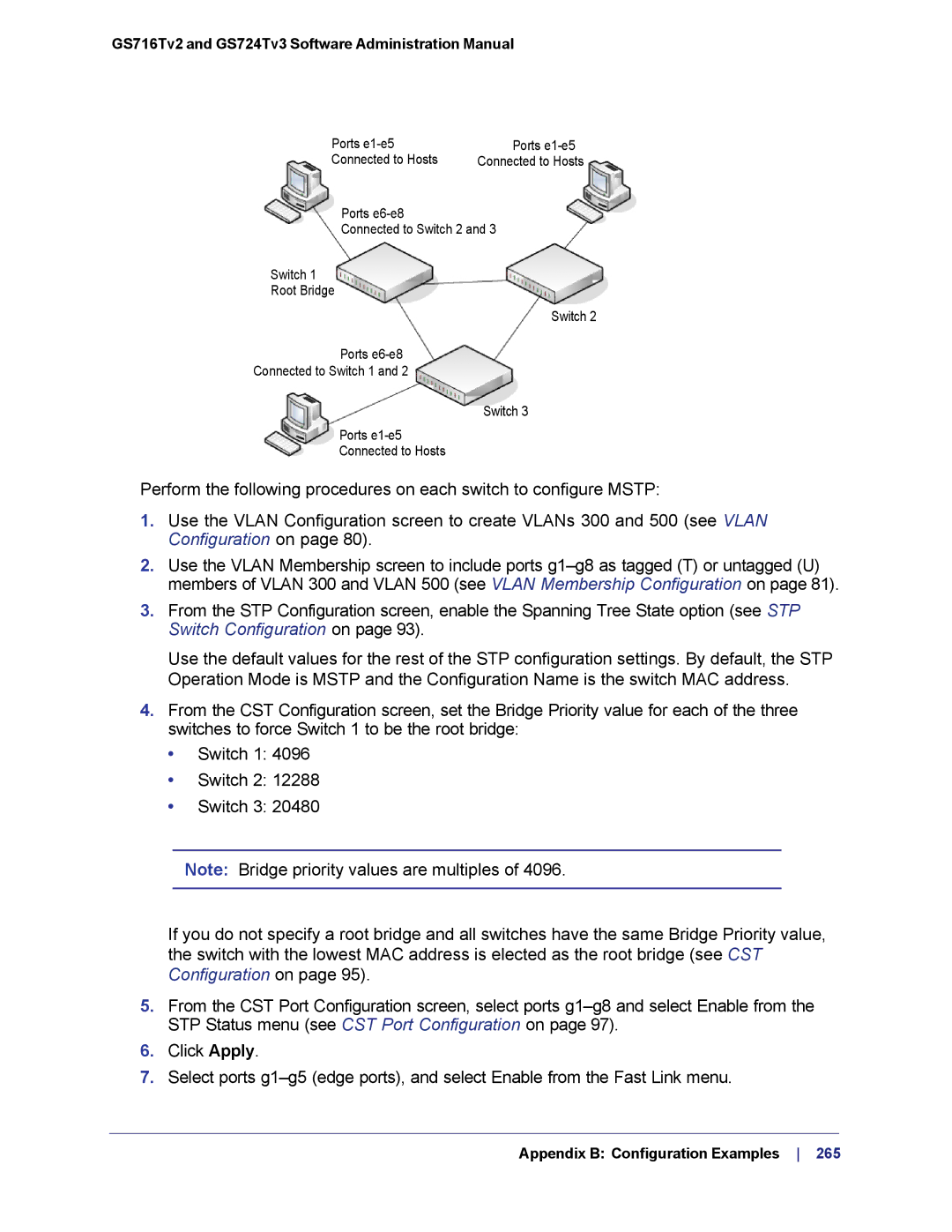 NETGEAR GS724TS-100NAS manual Ports e1-e5 