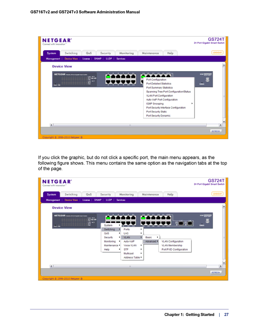 NETGEAR GS724TS-100NAS manual GS716Tv2 and GS724Tv3 Software Administration Manual 