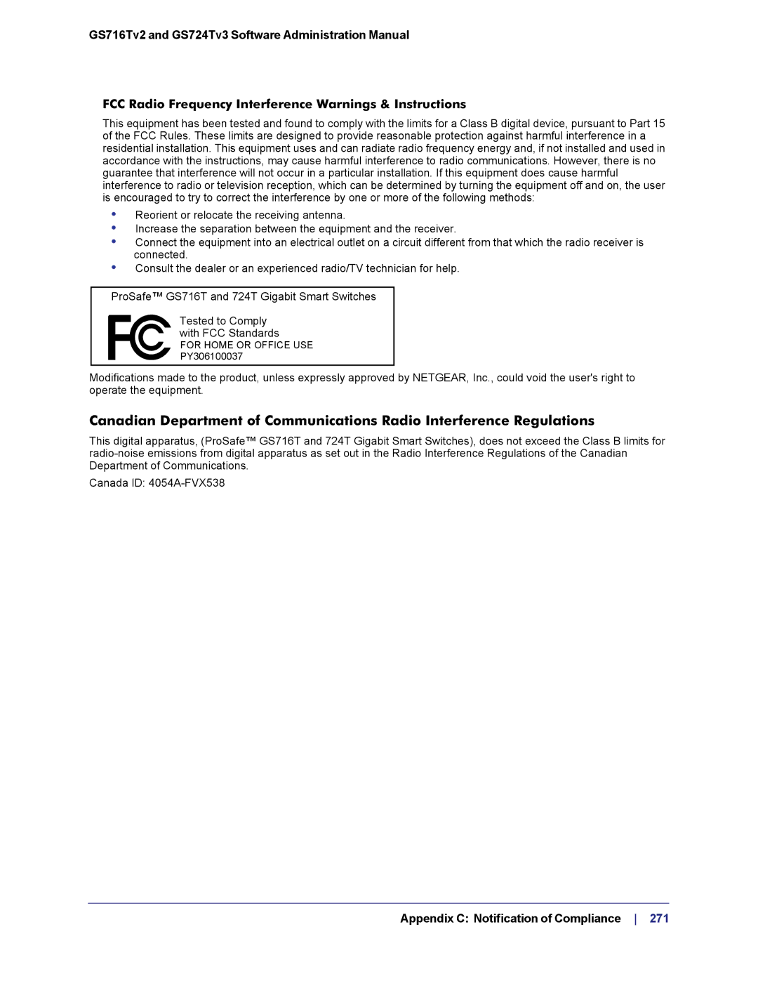 NETGEAR GS724TS-100NAS manual For Home or Office USE 