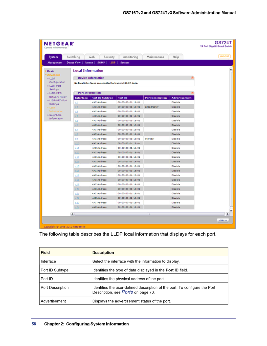 NETGEAR GS724TS-100NAS manual GS716Tv2 and GS724Tv3 Software Administration Manual 