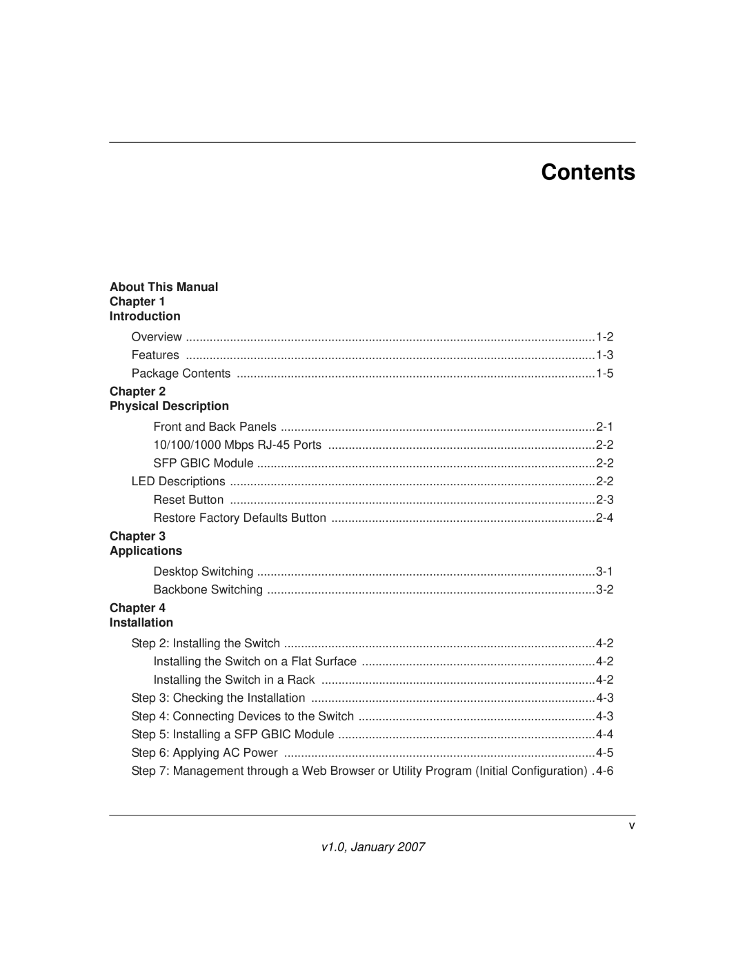 NETGEAR GS748T manual Contents 