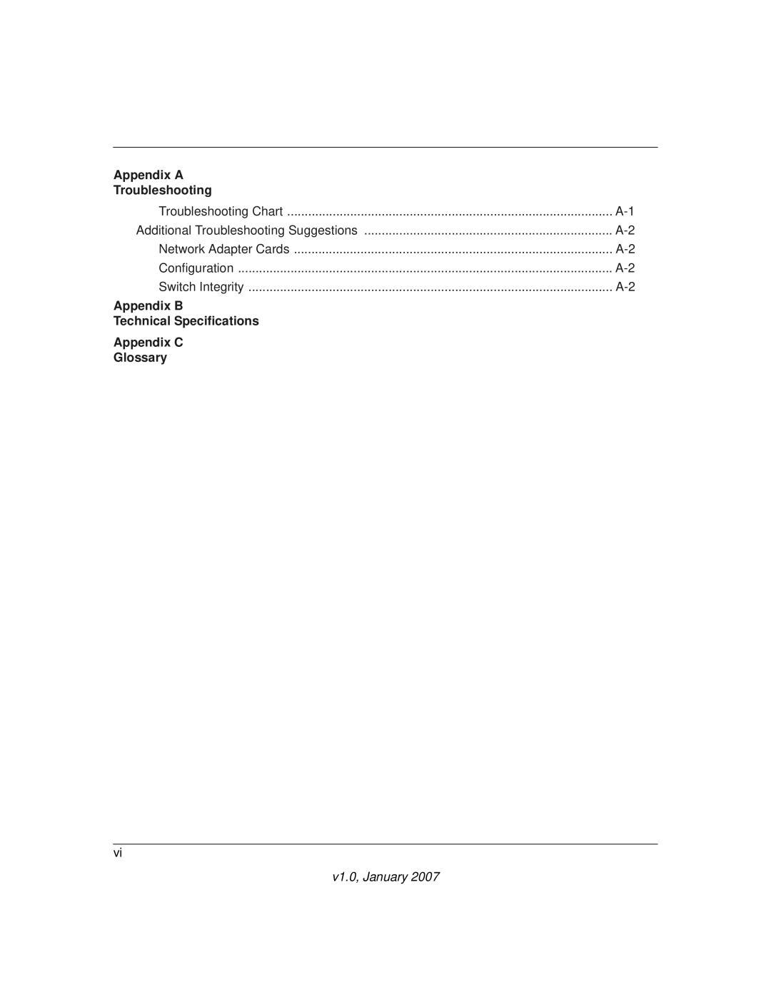 NETGEAR GS748T manual Appendix B Technical Specifications Appendix C Glossary 