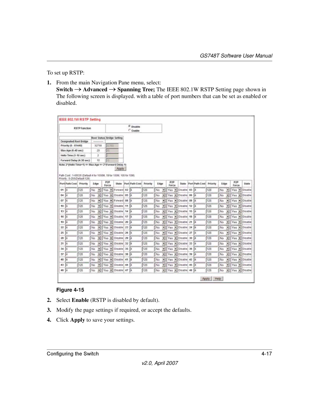 NETGEAR GS748TS-100NAS, GS748TNA user manual V2.0, April 