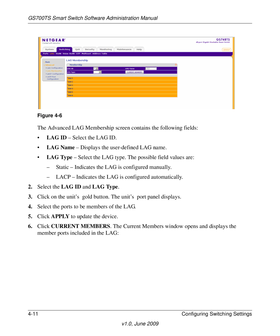 NETGEAR GS748TS manual GS700TS Smart Switch Software Administration Manual 