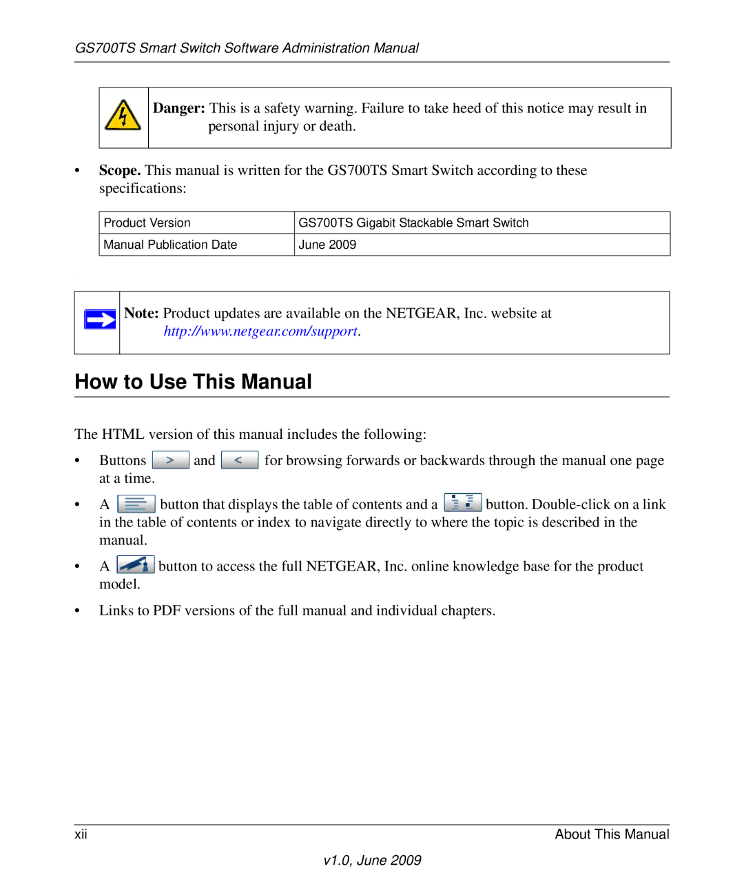 NETGEAR GS748TS manual How to Use This Manual 